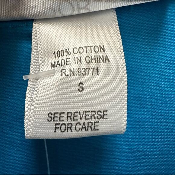 Mirror Image Blue Open Front Ruffled Lightweight Summer Blazer Jacket Small NEW - Picture 12 of 14